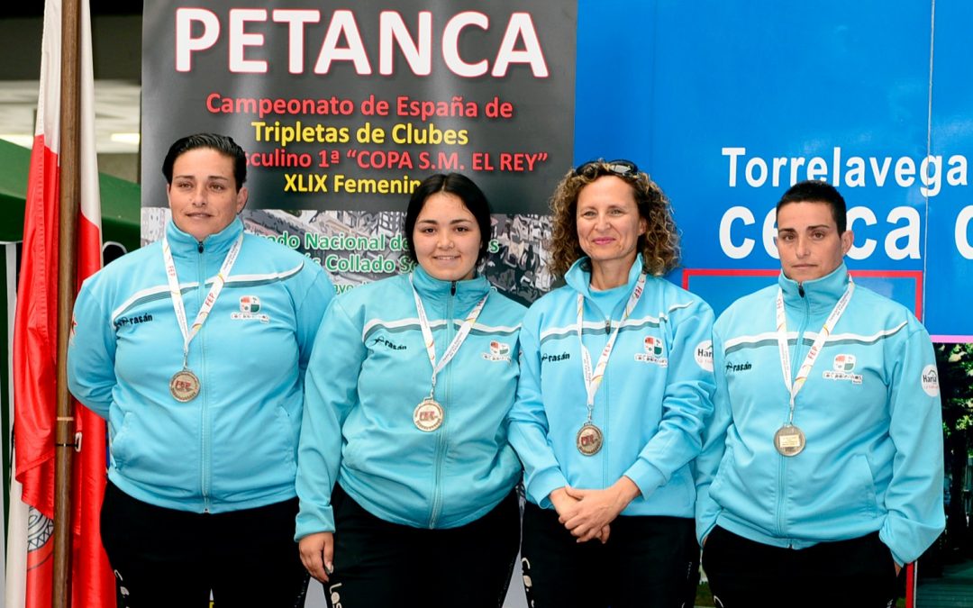 DOS PODIUMS LOGRADOS EN EL CAMPEONATO DE ESPAÑA POR TRIPLETAS CATEGORIA FEMENINA.